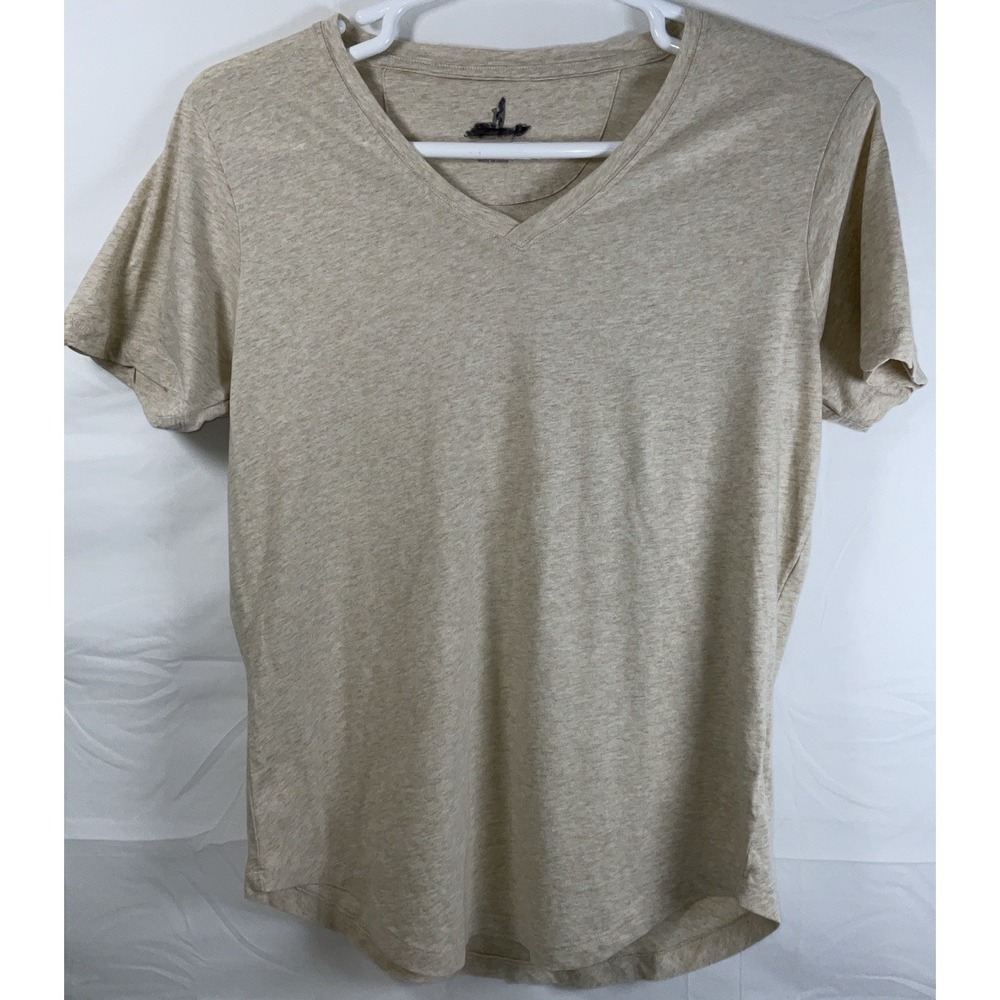 NWOT Women Johnnie-O Merediths Short Sleeve 100% Cotton T-Shirt Oatmeal Tan - M